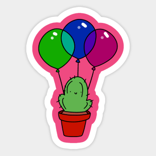 Balloon Cactus Sticker